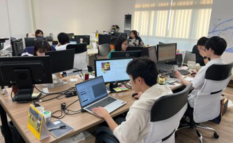 MUSUVI employees working in the office